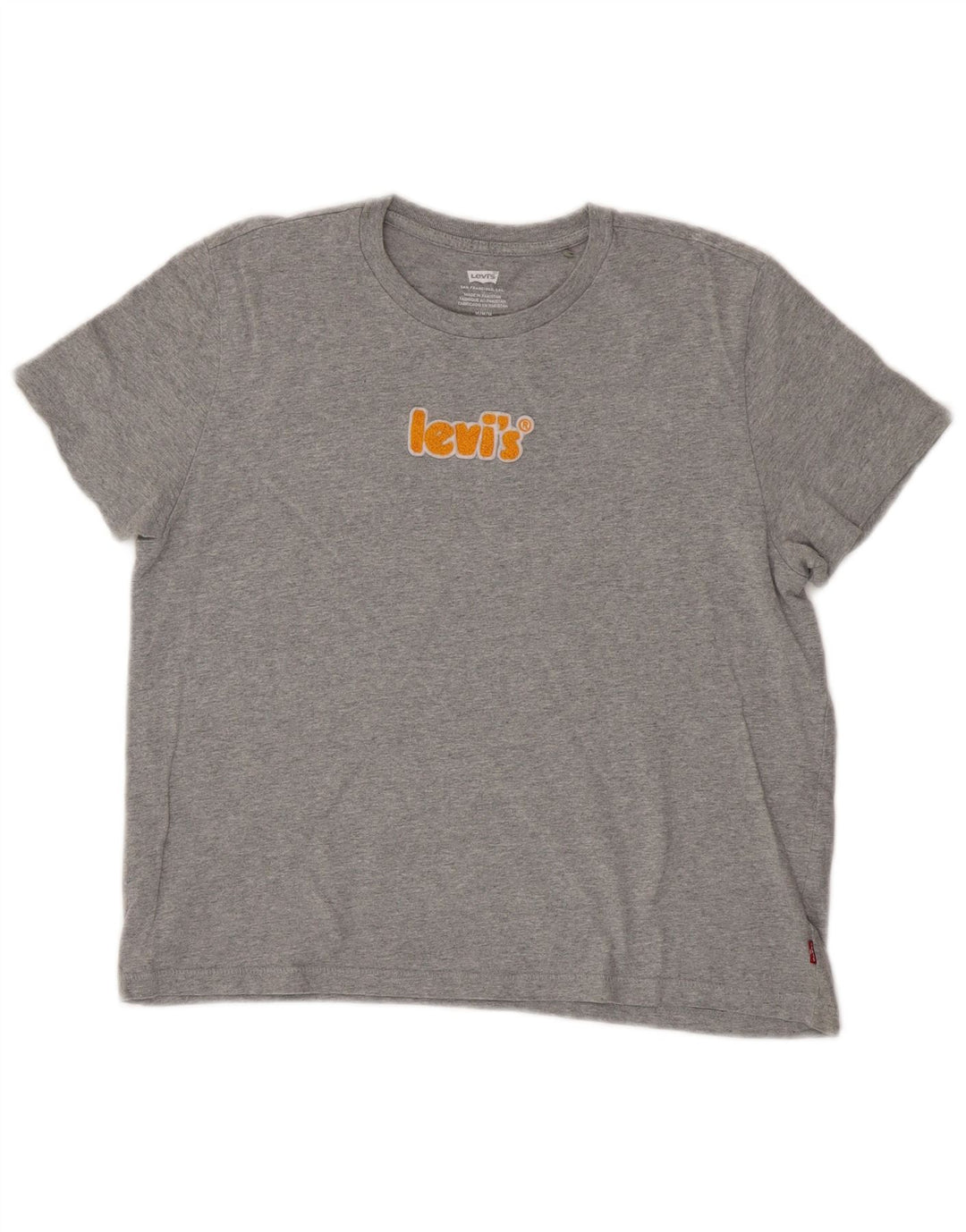 Damska koszulka Levi's Crop Graphic Top UK 14 Medium Grey