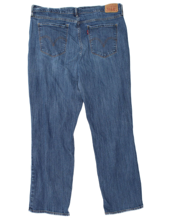 Damskie jeansy Levi's 505 z wysokim stanem, US 14 XL W32 L28, niebieska bawełna