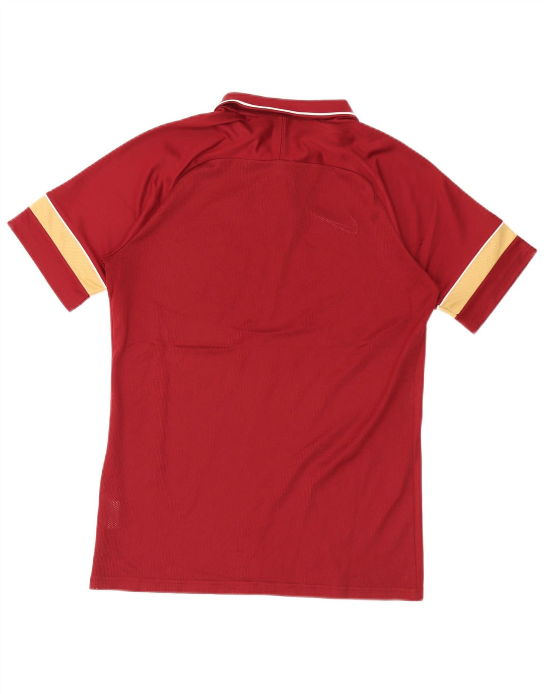 Męska koszulka polo Nike Dri Fit, poliestrowa w średnie bordowe paski
