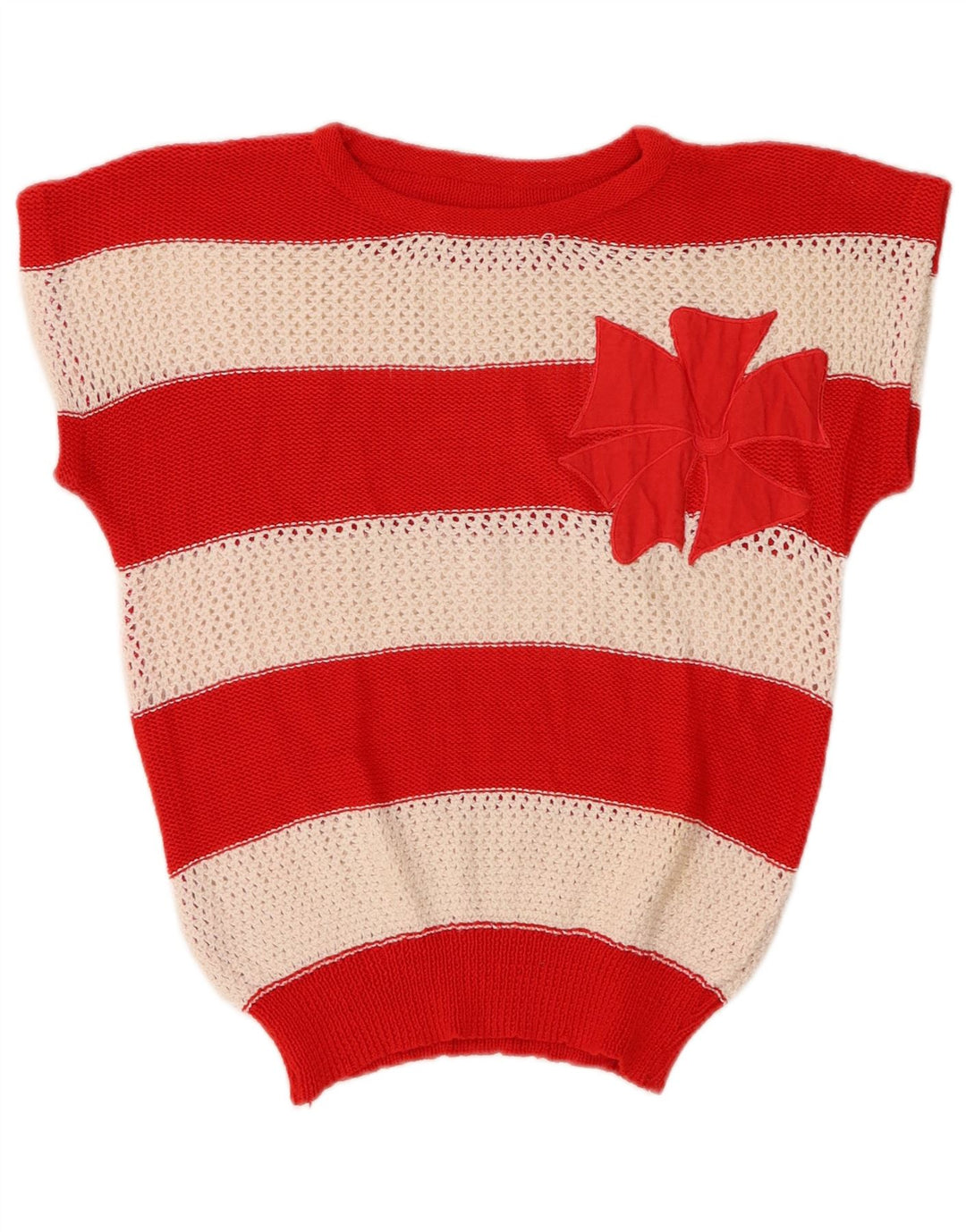 Damski sweter VINTAGE z okrągłym dekoltem UK 14, średni, wielobarwny