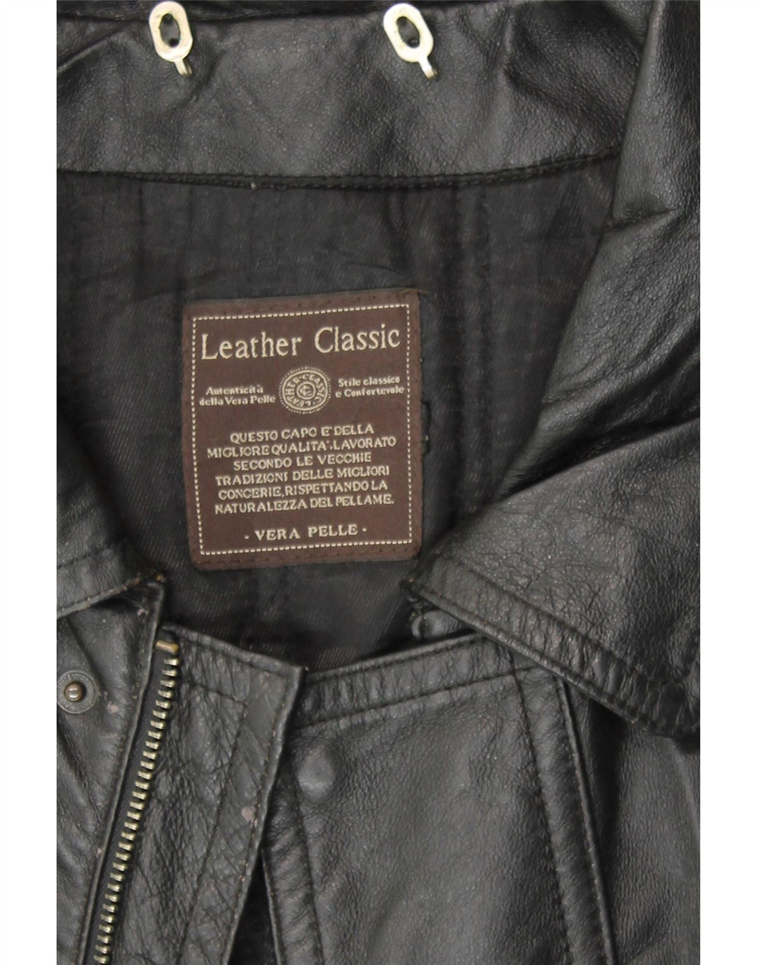 VINTAGE Mens Leather Jacket UK 42 XL Black Leather Vintage Vintage and Second-Hand Vintage from Messina Hembry 