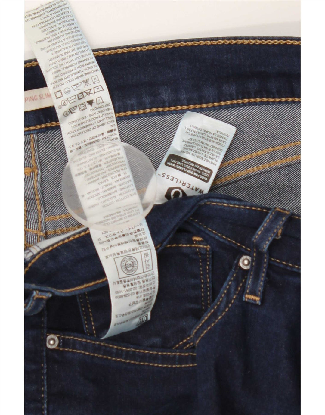 Damskie jeansy Levi's 312 Shaping W32 L30 Niebieska bawełna