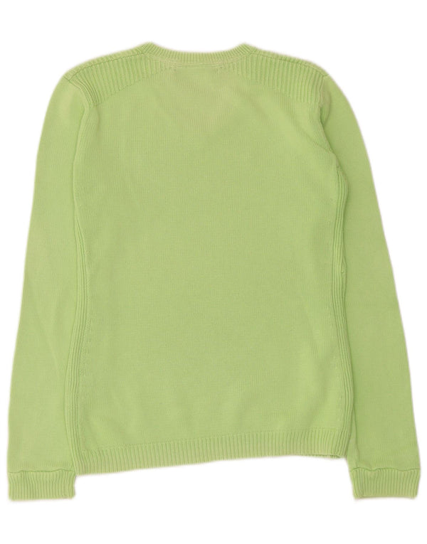 Sweter damski Tommy Hilfiger z dekoltem w kształcie litery V, UK 10, mały zielony