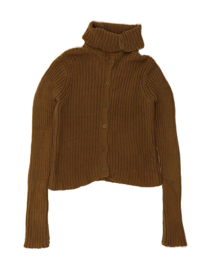 J. CREW Womens Cardigan Sweater UK 14 Medium Khaki Cotton Vintage J. Crew and Second-Hand J. Crew from Messina Hembry 