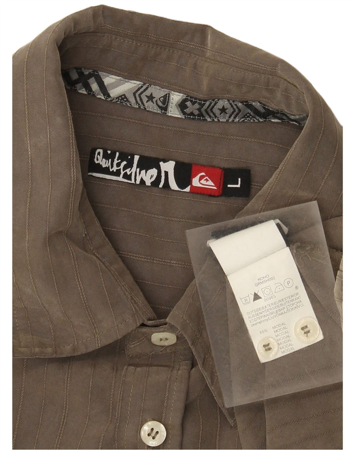 Koszula męska Quiksilver, duża, khaki, w prążki, modal