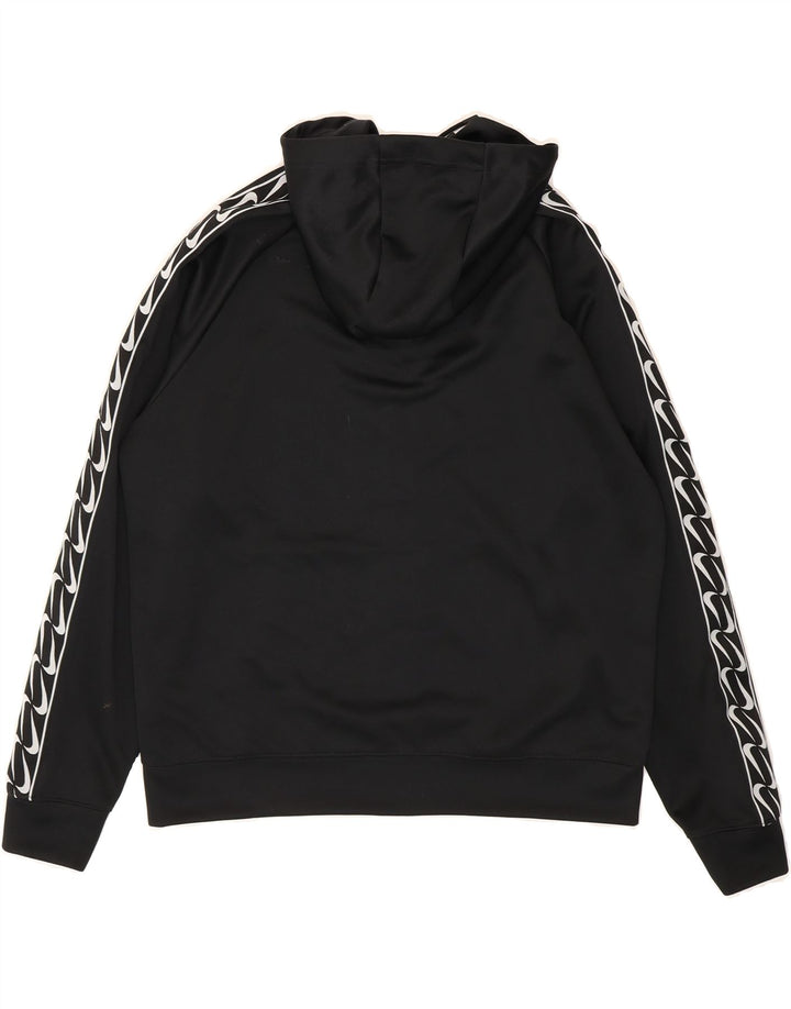 NIKE Womens Graphic Oversized Zip Hoodie Sweater UK 14 Medium Black Vintage Nike and Second-Hand Nike from Messina Hembry 