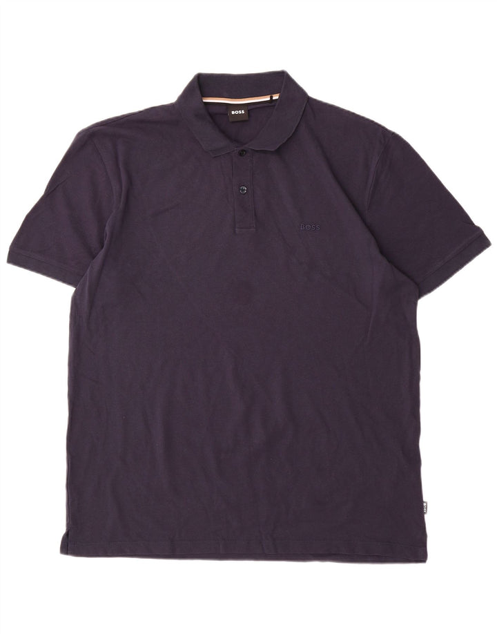 Męska koszulka polo Hugo Boss 2XL, granatowa, bawełniana