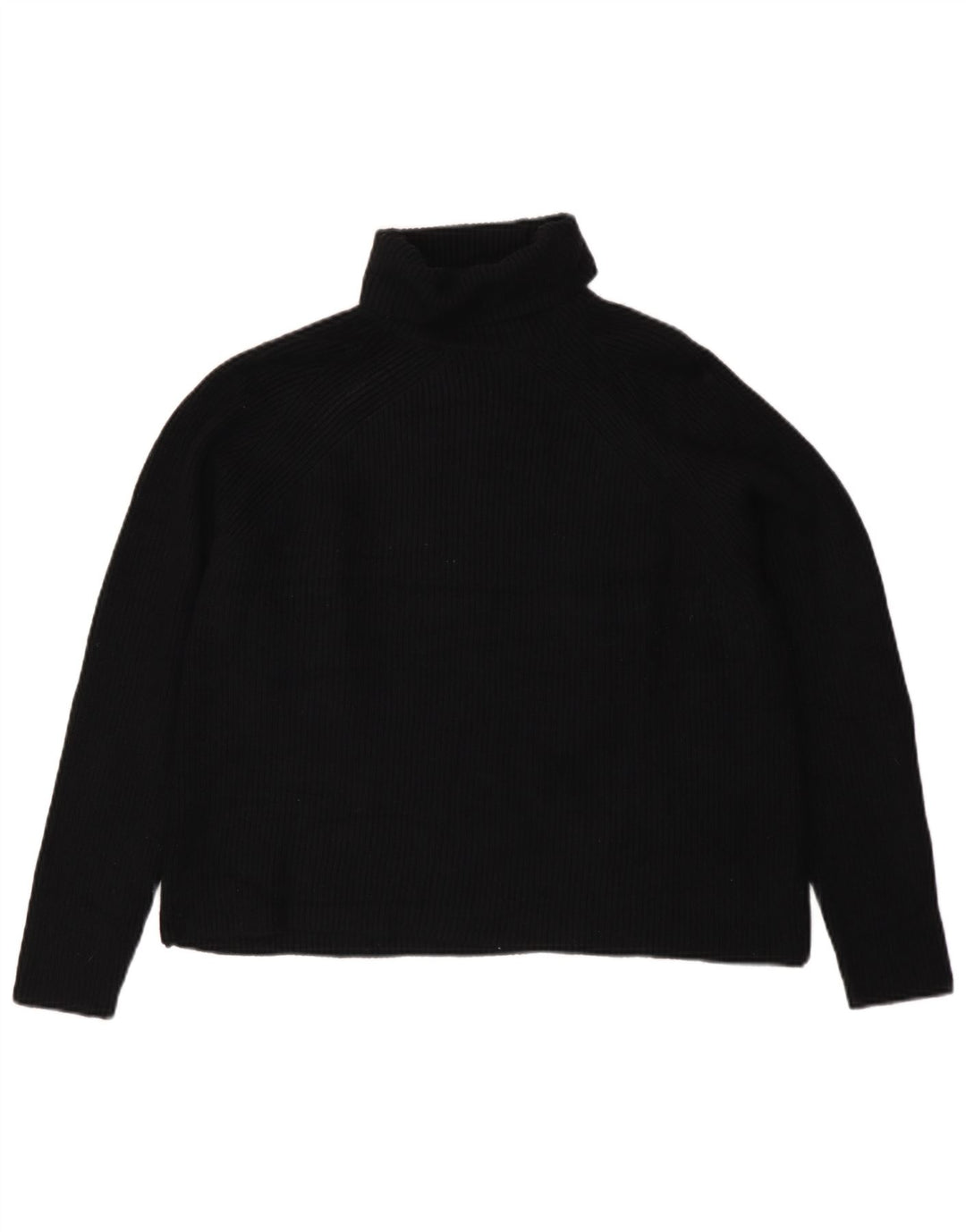 Marks & Spencer Damski sweter z golfem UK 16, duży, czarny, wiskoza