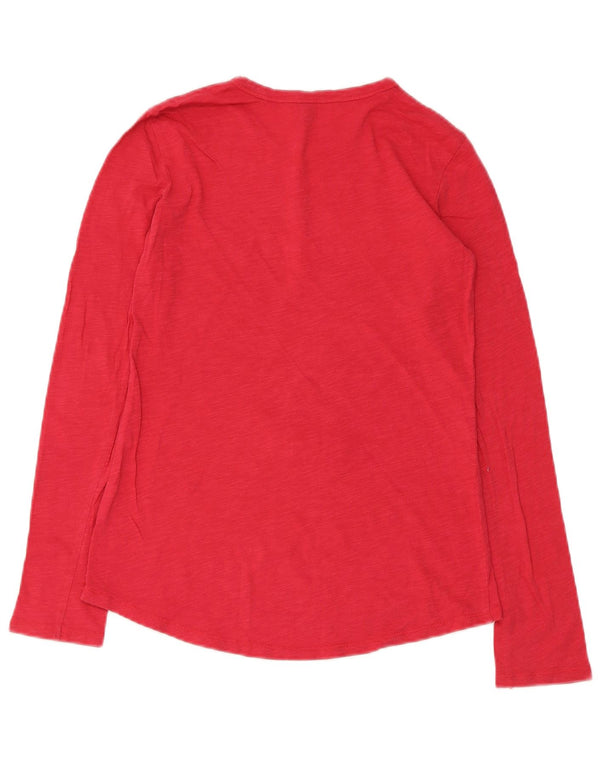 Dziewczęcy top z grafiką Benetton z długim rękawem 10-11 lat XL, różowy, bawełniany