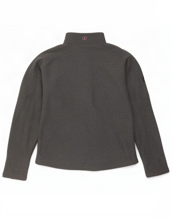 Berghaus Womens Zip Neck Sweatshirt Jumper UK 12 Medium Grey Polyester
