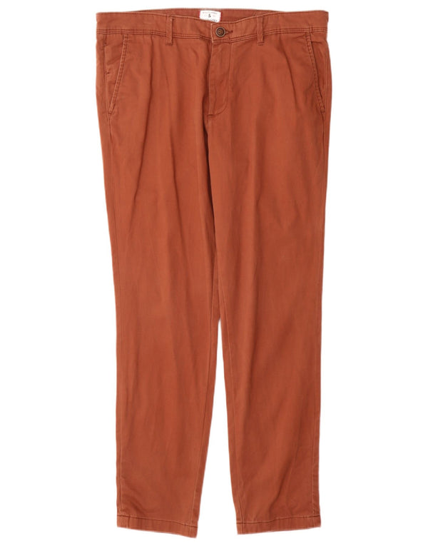 Męskie spodnie typu slim chino Jack & Jones W34 L30 Brązowa bawełna