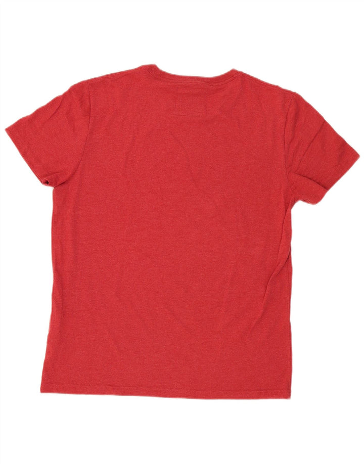 Męski T-shirt z grafiką Superdry, duży, czerwony, bawełniany