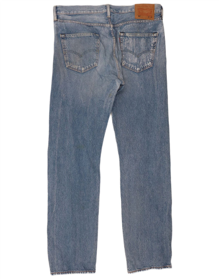 Męskie jeansy Levi's 501 Straight W34 L32 Niebieskie bawełniane