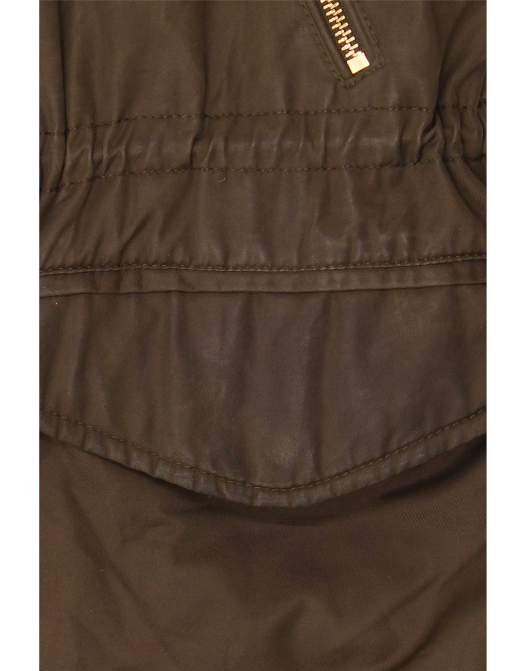 Damska kurtka z kapturem Sherpa Parka Zara UK 14, średni khaki