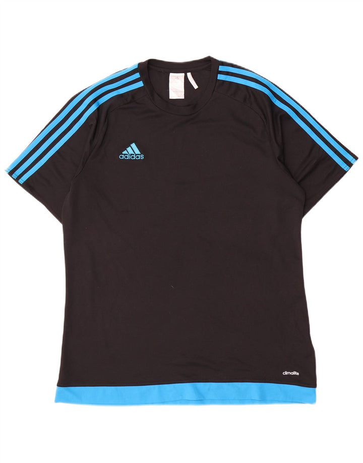 Adidas Męska koszulka Climalite Top, duża, czarna, z poliestru