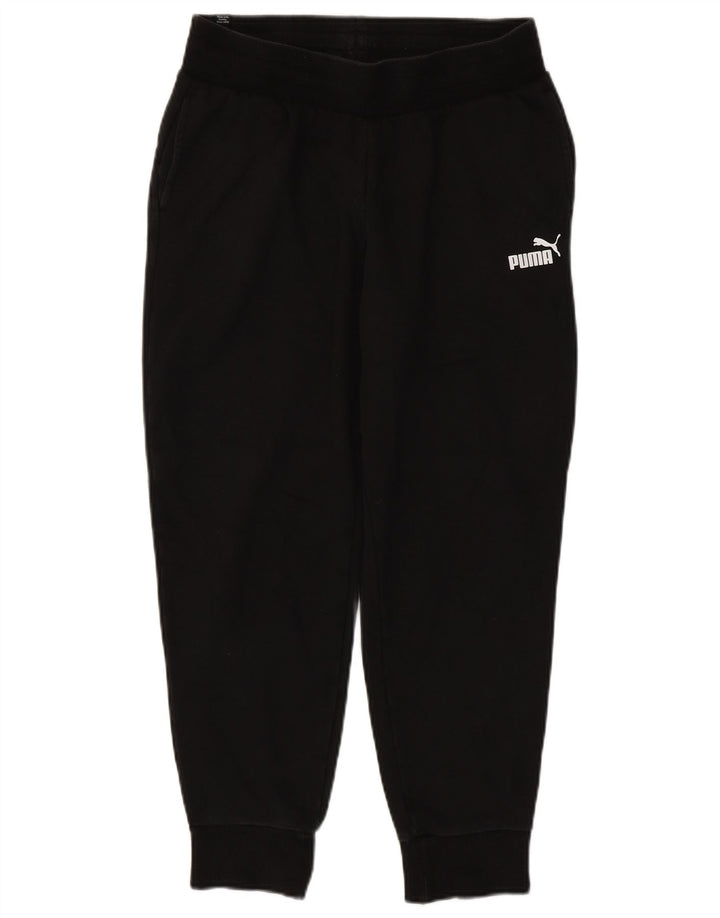 Męskie spodnie dresowe Puma Joggers, średnia czarna bawełna
