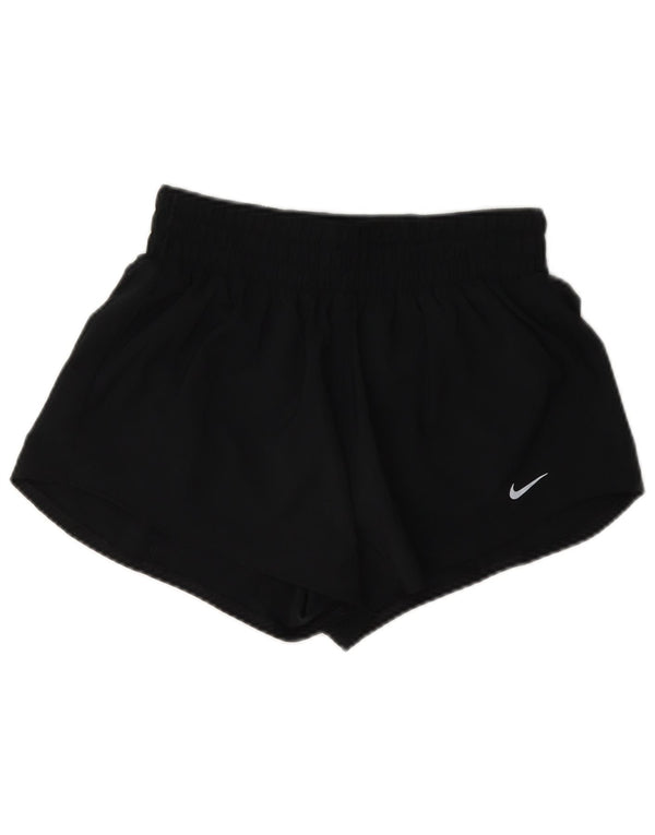 Damskie spodenki sportowe Nike Dri Fit UK 8, małe, czarne, poliestrowe