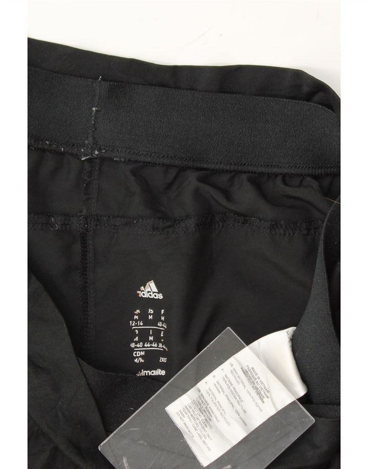 ADIDAS Womens Climalite Sport Shorts UK 12/14 Medium  Black Polyester Vintage Adidas and Second-Hand Adidas from Messina Hembry 