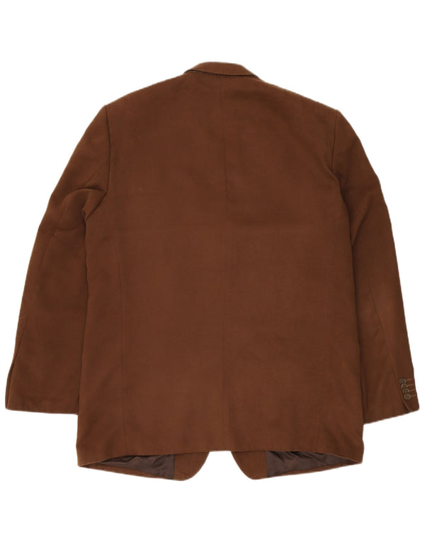 Męska marynarka zapinana na 3 guziki ROBBIE UK 42 XL, brązowy poliester