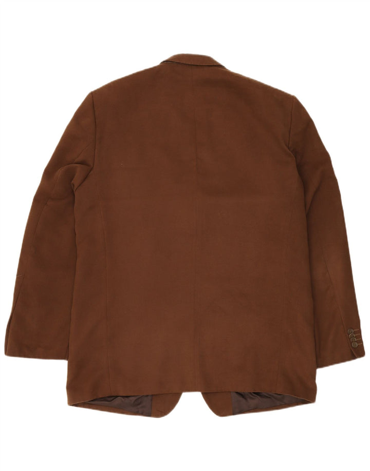 Męska marynarka zapinana na 3 guziki ROBBIE UK 42 XL, brązowy poliester