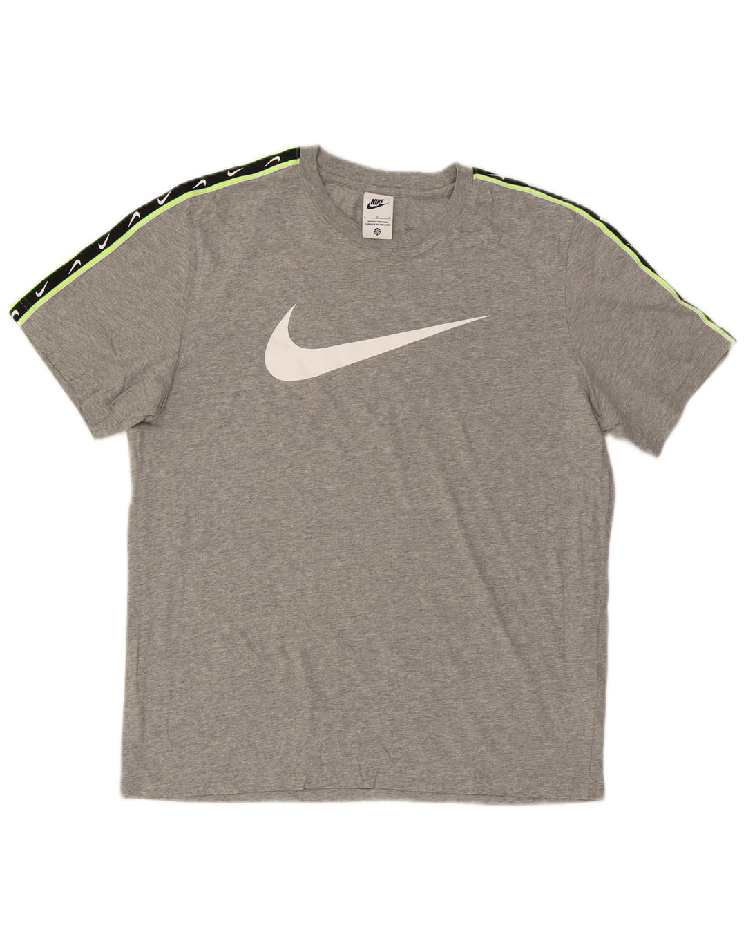 Męska koszulka z grafiką Nike, duża, szara, bawełniana z blokami kolorów