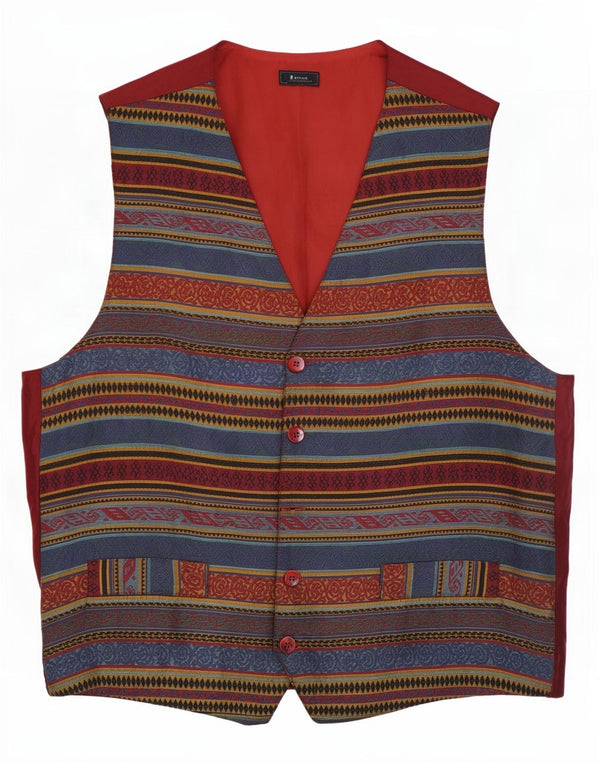 Vintage męska kamizelka średnia wielobarwna Fair Isle