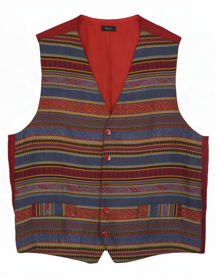 Vintage męska kamizelka średnia wielobarwna Fair Isle