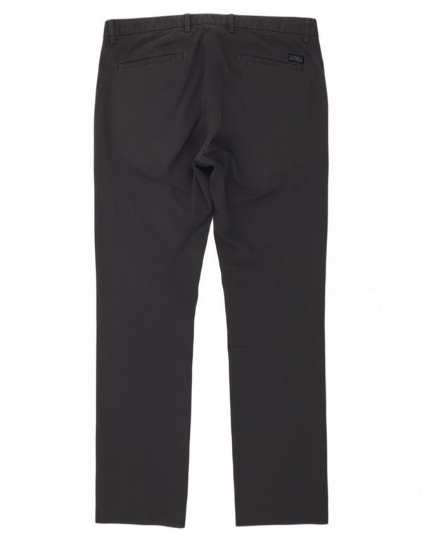 Męskie spodnie chino o wąskim kroju z niskim stanem Gant W32 L34 Granatowa bawełna