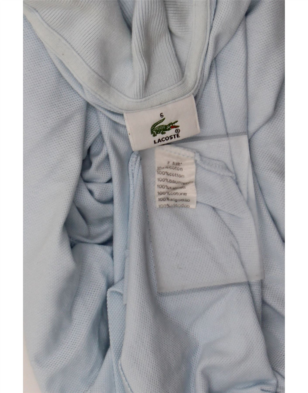Męska koszulka polo Lacoste, rozmiar 6, XL, niebieska, bawełniana