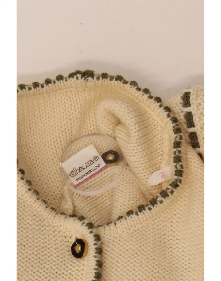 Sweter damski VINTAGE Crop Cardigan EU 46 XL, beżowa wełna