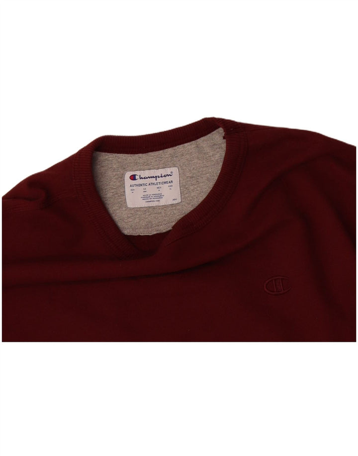 CHAMPION Mens Sweatshirt Jumper Medium Burgundy Cotton