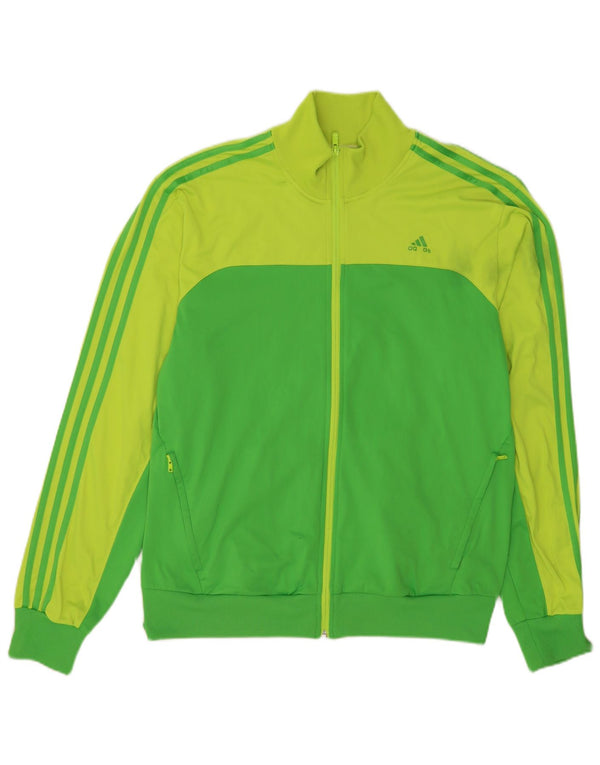 Adidas Męska kurtka dresowa o regularnym kroju XL, zielona, sportowa z blokami kolorów