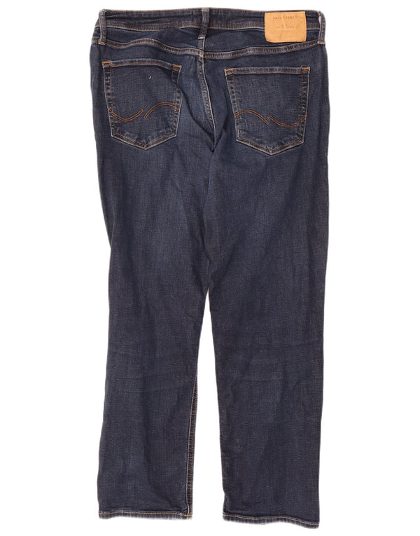 Męskie jeansy JACK & JONES Clark o regularnym kroju W34 L30, niebieska bawełna