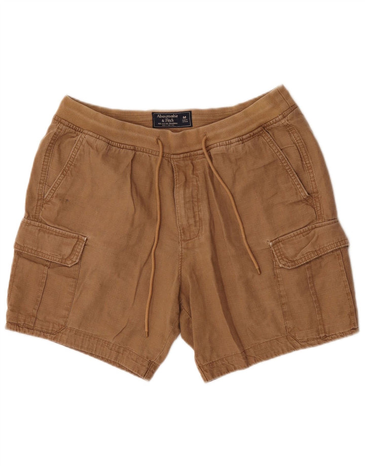 Męskie spodenki cargo Abercrombie & Fitch, średnie W32, brązowe lniane