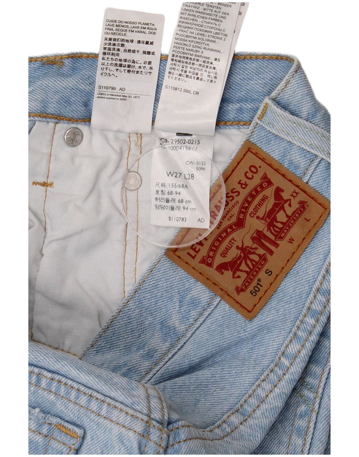 Damskie jeansy Levi's 501 w trudnej sytuacji W27 L28 Niebieska bawełna