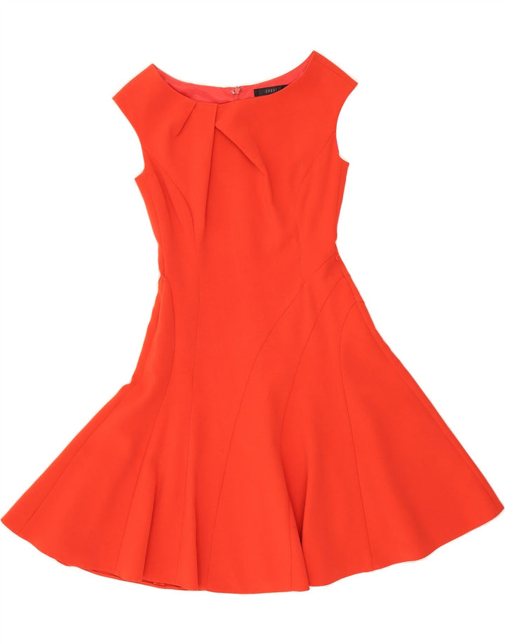 COAST Womens Sleeveless A-Line Dress UK 8 Small Orange Vintage Coast and Second-Hand Coast from Messina Hembry 