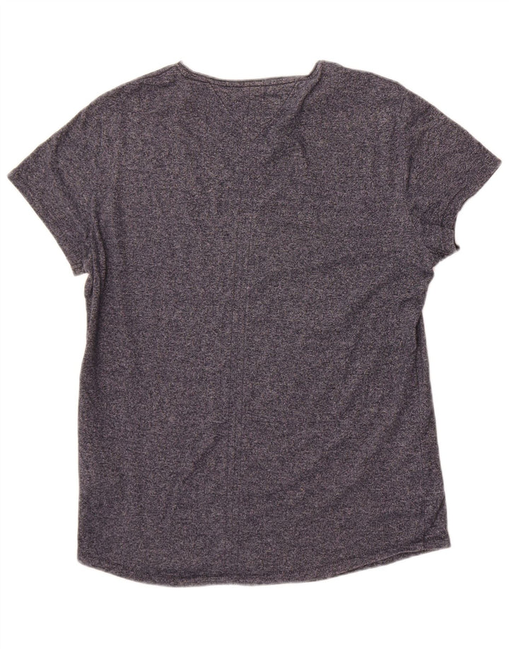 T-shirt męski Tommy Hilfiger Top, średni, granatowy, bawełniany w cętki