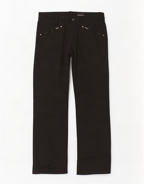 Męskie spodnie typu casual Bootcut Calvin Klein W33 L34 Czarna bawełna
