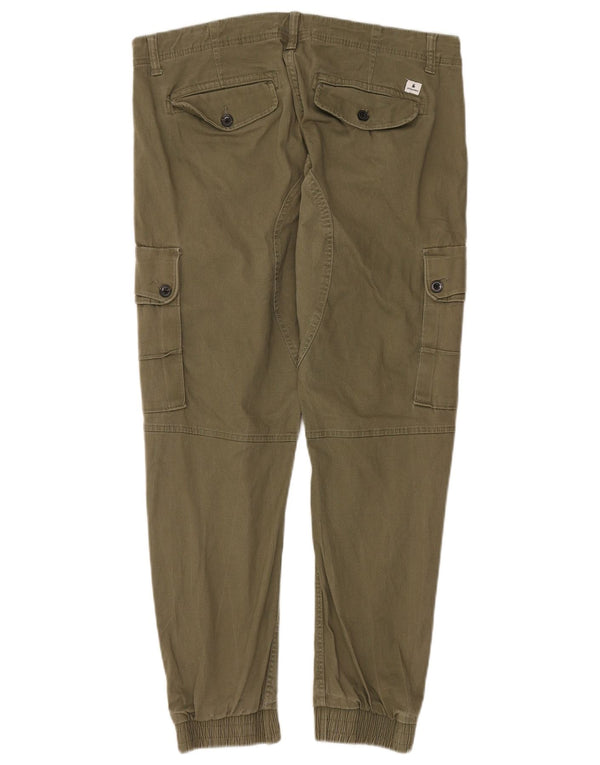 Męskie spodnie cargo Jack & Jones Paul W36 L28, bawełna khaki