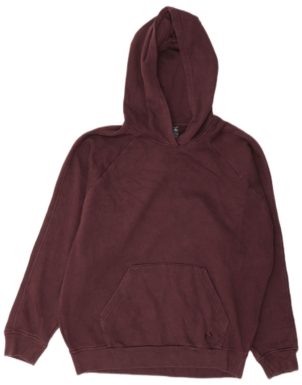 Damska bluza z kapturem Oversize Adidas UK 12/14 Średnia bordowa bawełna