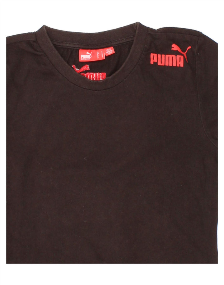 PUMA Womens T-Shirt Top UK 10 Small Black Cotton Vintage Puma and Second-Hand Puma from Messina Hembry 