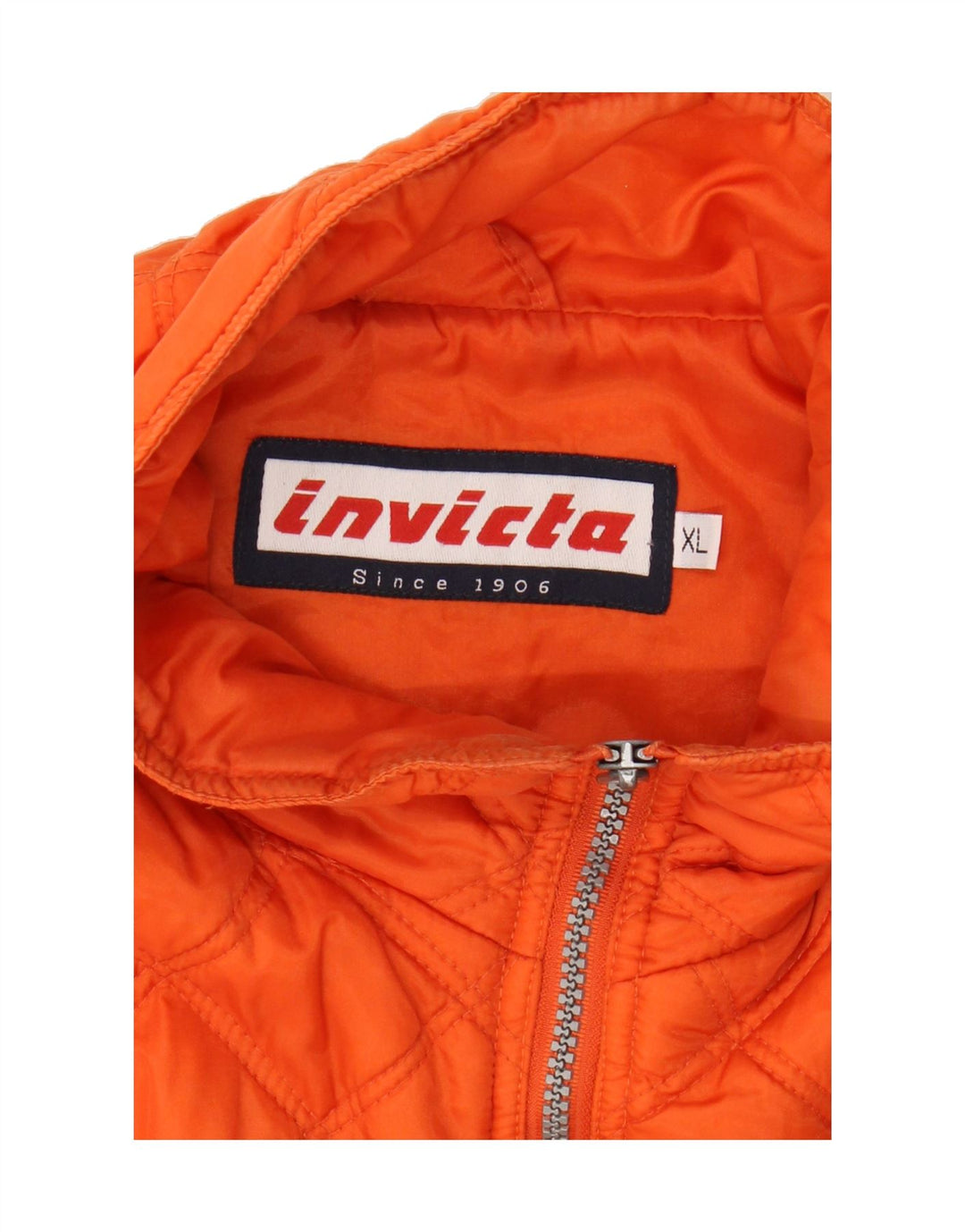 INVICTA Womens Quilted Gilet UK 18 XL Orange Vintage Invicta and Second-Hand Invicta from Messina Hembry 