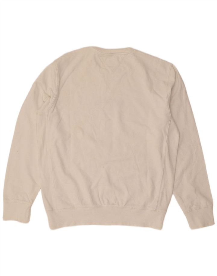 Męska bluza Tommy Hilfiger z grafiką o regularnym kroju, duża, biała