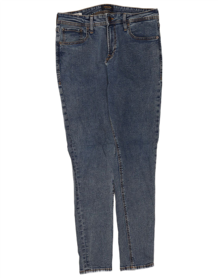 JACK & JONES Męskie jeansy slim W33 L32 Niebieskie, bawełniane