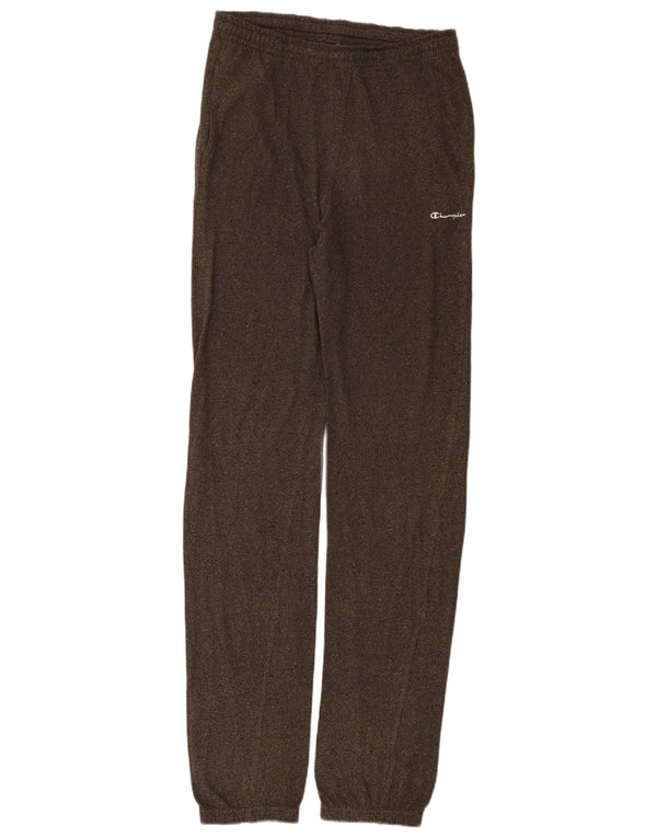 Spodnie dresowe damskie Champion Joggers UK 14, duże, brązowe, nakrapiane, bawełniane