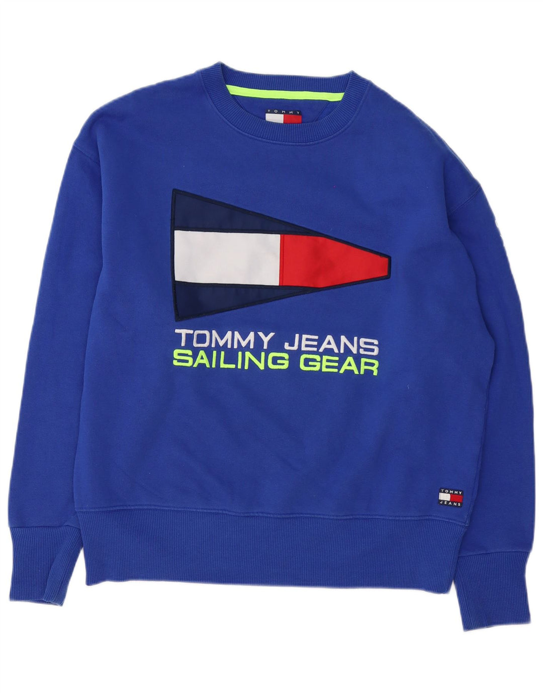 Męska bluza z grafiką Tommy Hilfiger, duża, niebieska, bawełniana