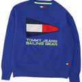 Męska bluza z grafiką Tommy Hilfiger, duża, niebieska, bawełniana