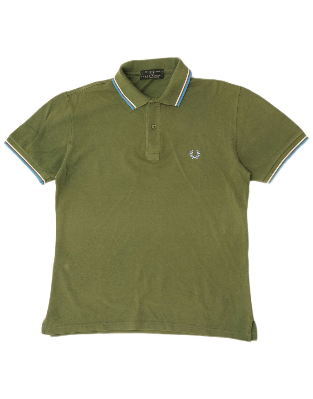 Męska koszulka polo FRED PERRY, średnia, zielona bawełna