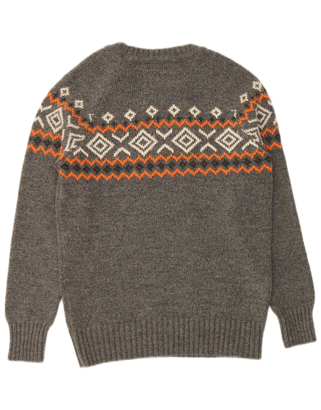 Męski sweter Superdry z okrągłym dekoltem Średni szary, geometryczny akryl