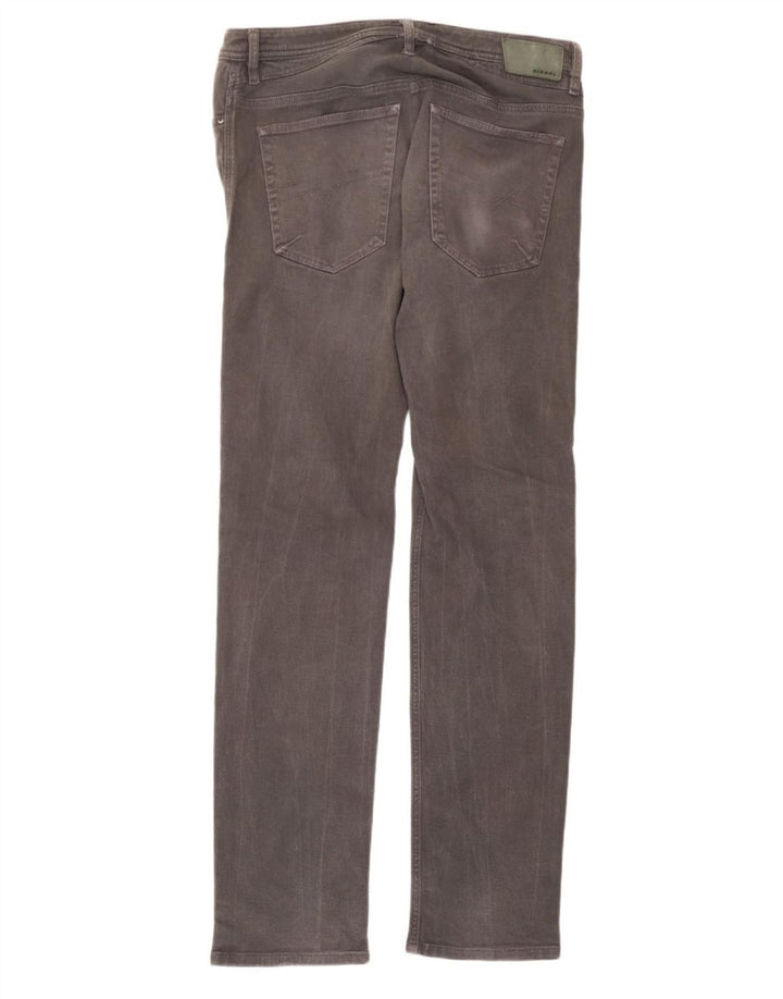 Męskie jeansy Diesel Slim W36 L34 Szara bawełna